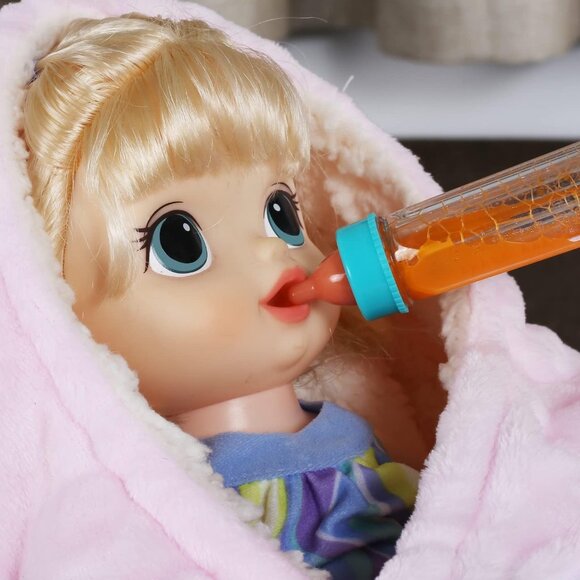 🆕 Baby Doll Play Set Pink Feeding Diaper Bag Magic Bottle Changing Mat Toddler - Picture 2 of 6